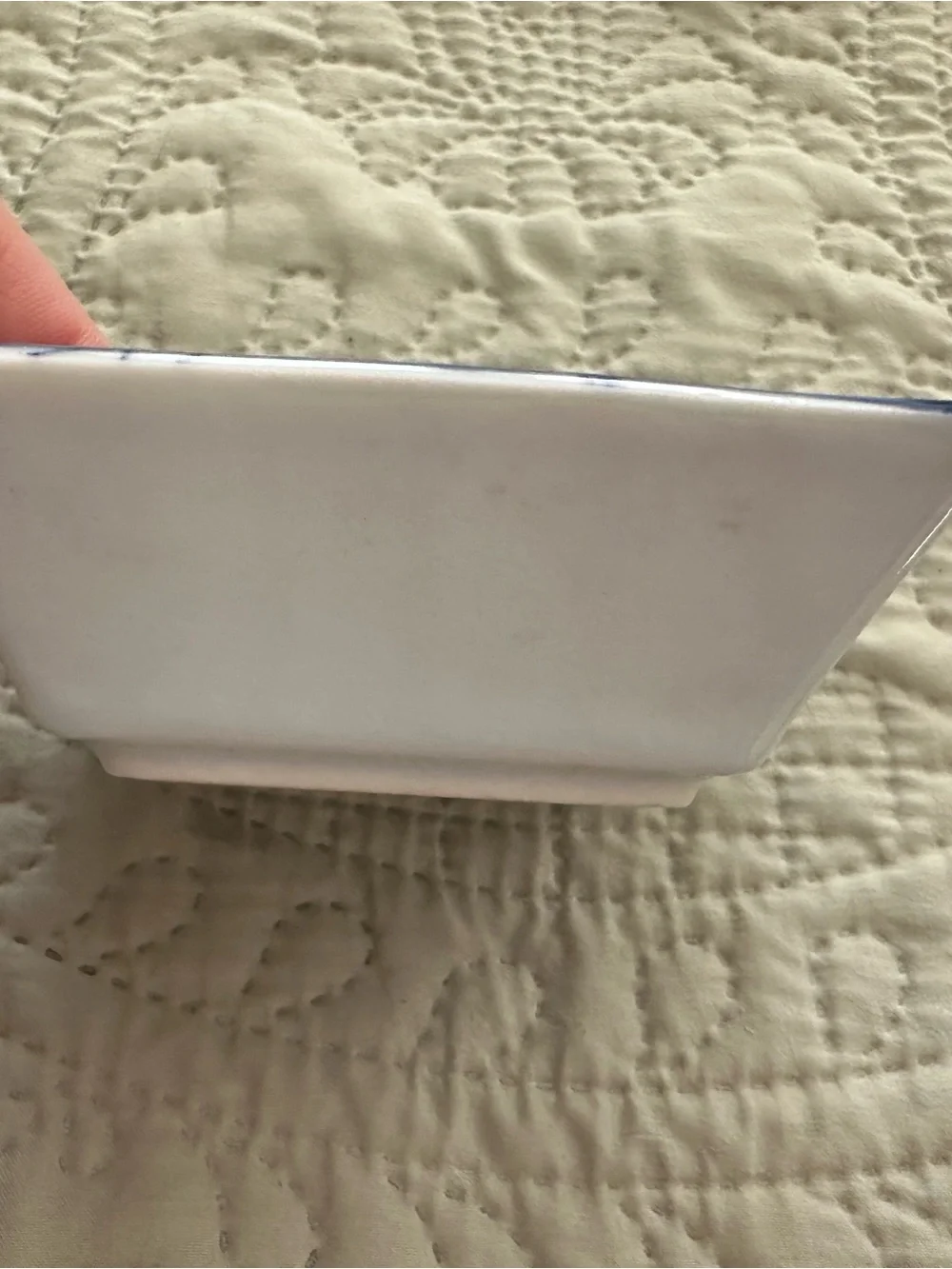 Japanese Porcelain 4” Square Soy Sauce Dipping Dish